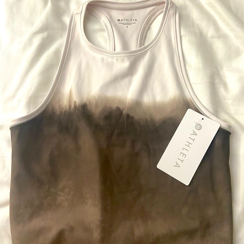 NWT Athleta Shanti Watercolor Stripe Crop